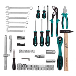 Stels Набор инструментов, 1/2, Cr-V, S2, усиленный кейс, 58 предметов 14113