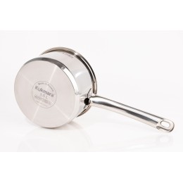 Кукмара Ковш из нержавеющей стали 1,5л со стеклянной крышкой, линия Leon LN-LDL1516G