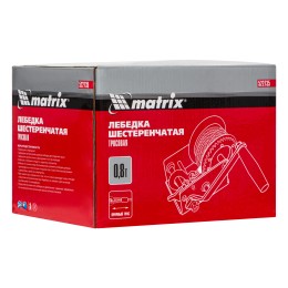 Matrix Лебедка шестеренчатая, тяга 0.8 т, тросовая 522735