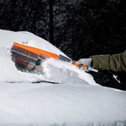 Stels Щетка-сметка для снега со скребком, трансформер 55314