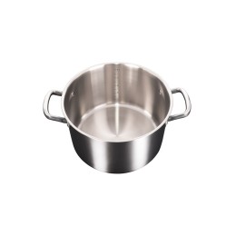 Кукмара Кастрюля из нержавеющей стали 10л со стеклянной крышкой, линия Leon LN-CA10028G