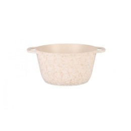 KUKMARA Кастрюля 3,5л со стеклянной крышкой, АП линия Грация (белый/золото) кбз35а