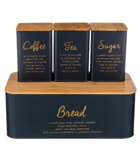 Lefard Набор Хлебница 2 В 1 Agness Navy Style 6 Л 34*18*12,5 См, Банка Для Сыпучих 1,1 Л 10*10*14 См 3 Шт. 790-199