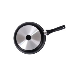 Кукмара Сковорода 24/6 см (с утолщенным дном) с антипригарным покрытием, с ручкой, со стеклянной крышкой АП линия Традиция с242а