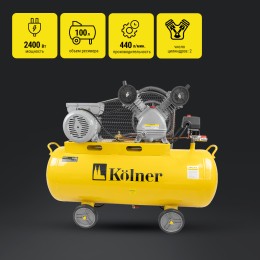 KOLNER Компрессор масляный коаксиальный KAC 100/2400-2B