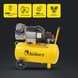 KOLNER Компрессор масляный коаксиальный KAC 50/2400-2