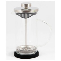 MALLONY Чайник/кофейник (кофе-пресс) NERO 350 мл из боросиликатного стекла, цвет - черный. 950065-SK
