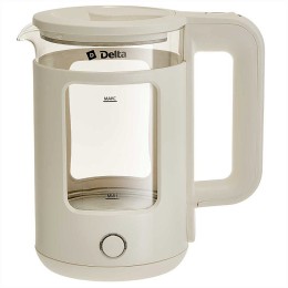 DELTA Чайник электрический 1500 Вт, 1,5 л DL-1112 белый