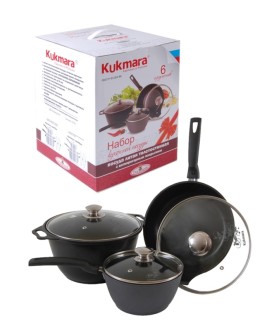 KUKMARA Набор кухонной посуды №1 с антипригарным покрытием, линия Традиция (к41а, с247а, к017а) нкп01а