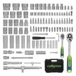 Сибртех Набор инструментов, 1/2, 1/4, 108 предметов 13389