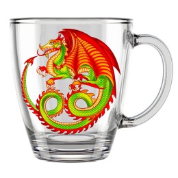 ДЕКОСТЕК Кружка для чая 350 мл 2025-Д Красный дракон