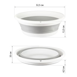 М-пластика Таз ФЛЕКС 5,5 л складной МОРСКАЯ ВОЛНА М 2501