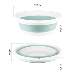 М-пластика Таз ФЛЕКС 10 л складной МОРСКАЯ ВОЛНА М 2502