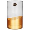 Ваза  Modern Cylinder Smoky/gold 25см. 380-911