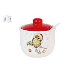 КОРАЛЛ Банка c ложкой Owl Christmas ZFC045-51