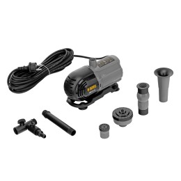 Denzel Насос фонтанный FNP31-24, 31 Вт, подъем 2,4 м, 1500 л/ч, колокольчик/2 каскада/гейзер 99031