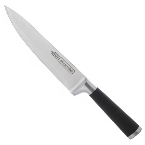 Нож кухонный Шеф-повар из нержавеющей стали Kamille КМ-5190 (лезвие 20 см, рукоятка 14,5 см)