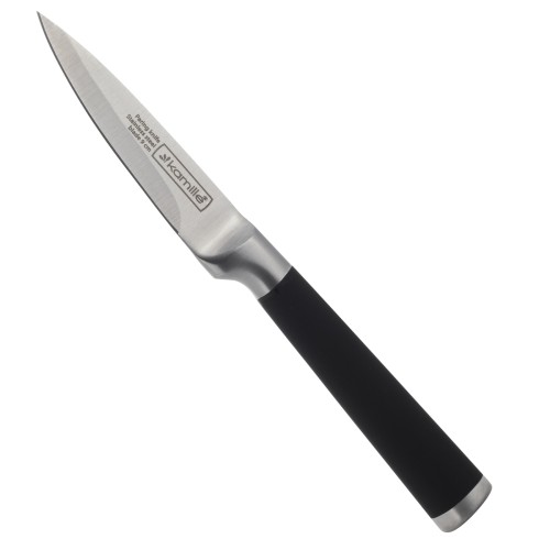 Нож кухонный для чистки овощей из нержавеющей стали Kamille КМ-5194 (лезвие 9 см, рукоятка 11,5 см)