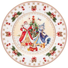 Lefard Тарелка Закусочная Дед Мороз И Снегурочка 20,5см 85-1713