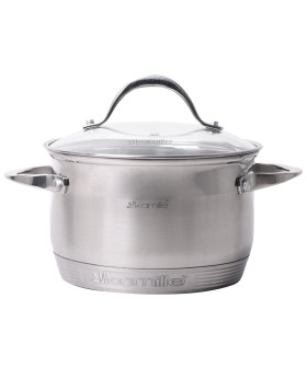 Kamille Кастрюля 2,9 л. из нержавеющей стали с крышкой KM-4718S (d18х11.5см) с 7-слойным дном