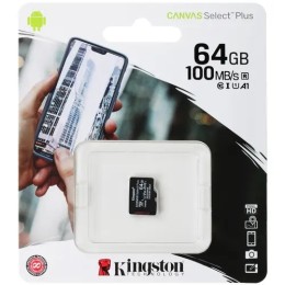 KINGSTON Карта памяти Canvas Select Plus microSDXC 64 ГБ SDCS2/64GBSP