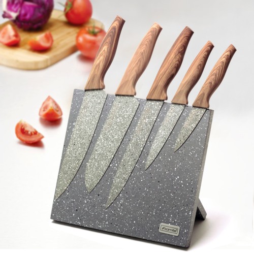 Набор кухонных ножей 6 предметов Kamille КМ 5046 с магнитной подставкой