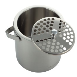 Kamille Ведро для льда 1300 мл. с крышкой KM 7766 из нержавеющей стали с ручкой и щипцами