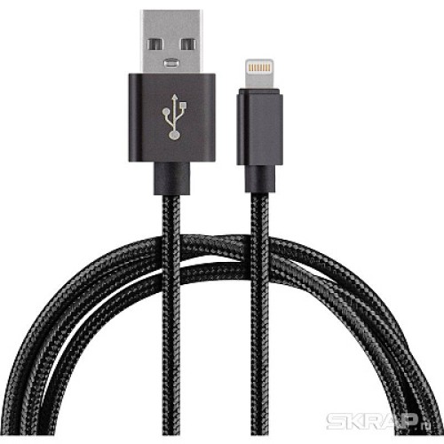 Кабель Energy ET-25 USB/Lightning (для продукции Apple), цвет - черный