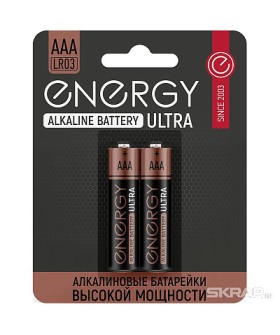 Energy Батарейка алкалиновая Ultra LR03/2B (АAА) мизинчиковая