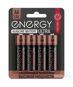 Energy Батарейка алкалиновая Ultra LR6/4B (АА) пальчиковая