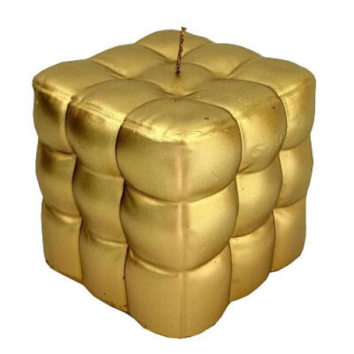 Свеча Плюшевый пуф золотая (лак) 104543-SK