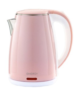 ENERGY Чайник E-261 (1,8 л, диск) розовый, двойной корпус. 164142-SK