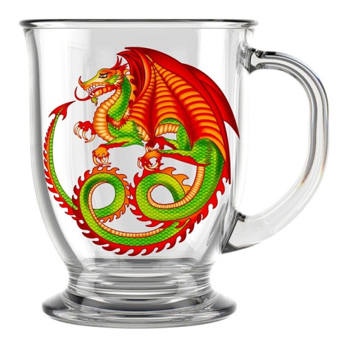 Кружка для чая 450 мл 2121-Д Красный дракон СИМВОЛ ГОДА