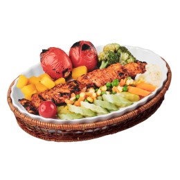 Kamille Форма керамическая для запекания 2,1 л. овальная KM-6300 (33х24х4,5 см) с ротанговой корзинкой