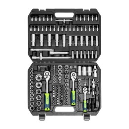 Сибртех Набор инструментов, 1/2, 3/8, 1/4, пластиковый кейс 171 предм. 14171