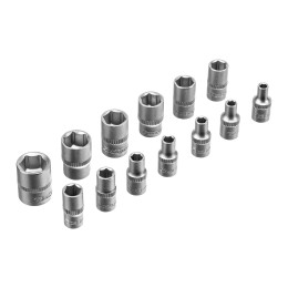 Сибртех Набор инструментов, 1/2, 3/8, 1/4, пластиковый кейс 171 предм. 14171