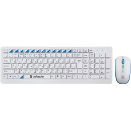 Defender Клавиатура + мышь Skyline 895 Nano W(Белый)