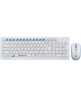 Defender Клавиатура + мышь Skyline 895 Nano W(Белый)