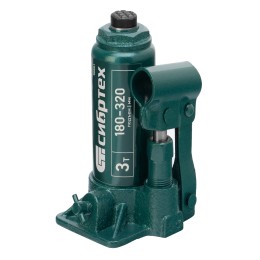 Сибртех Домкрат гидравлический бутылочный, 3 т, 180-320 мм 50801