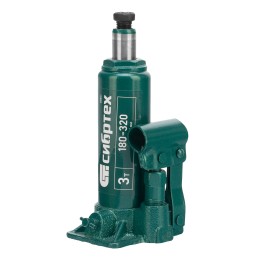 Сибртех Домкрат гидравлический бутылочный, 3 т, 180-320 мм 50801