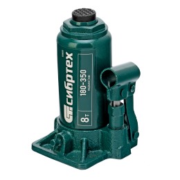 Сибртех Домкрат гидравлический бутылочный, 8 т, 180-350 мм 50805