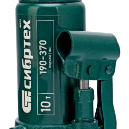 Сибртех Домкрат гидравлический бутылочный, 10 т, 190-370 мм 50806