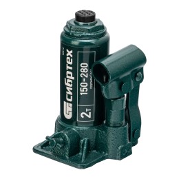 Сибртех Домкрат гидравлический бутылочный, 2 т, 150-280 мм, в пласт. кейсе 50812