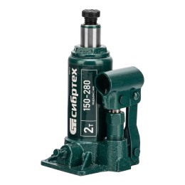 Сибртех Домкрат гидравлический бутылочный, 2 т, 150-280 мм, в пласт. кейсе 50812