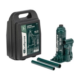 Сибртех Домкрат гидравлический бутылочный, 3 т, 180-320 мм, в пласт. кейсе 50813