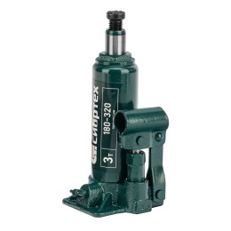 Сибртех Домкрат гидравлический бутылочный, 3 т, 180-320 мм, в пласт. кейсе 50813