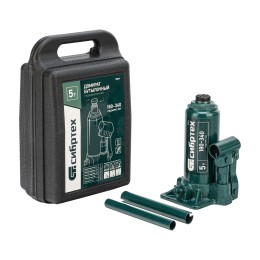 Сибртех Домкрат гидравлический бутылочный, 5 т, 180-340 мм, в пласт. кейсе 50814