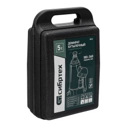 Сибртех Домкрат гидравлический бутылочный, 5 т, 180-340 мм, в пласт. кейсе 50814