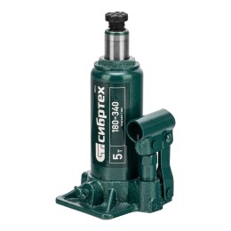 Сибртех Домкрат гидравлический бутылочный, 5 т, 180-340 мм, в пласт. кейсе 50814