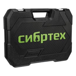 Сибртех Набор инструментов, 1/2, 3/8, 1/4, пластиковый кейс 215 предм. 14170